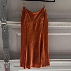 Wild Fable Burnt Orange Velvet Dress